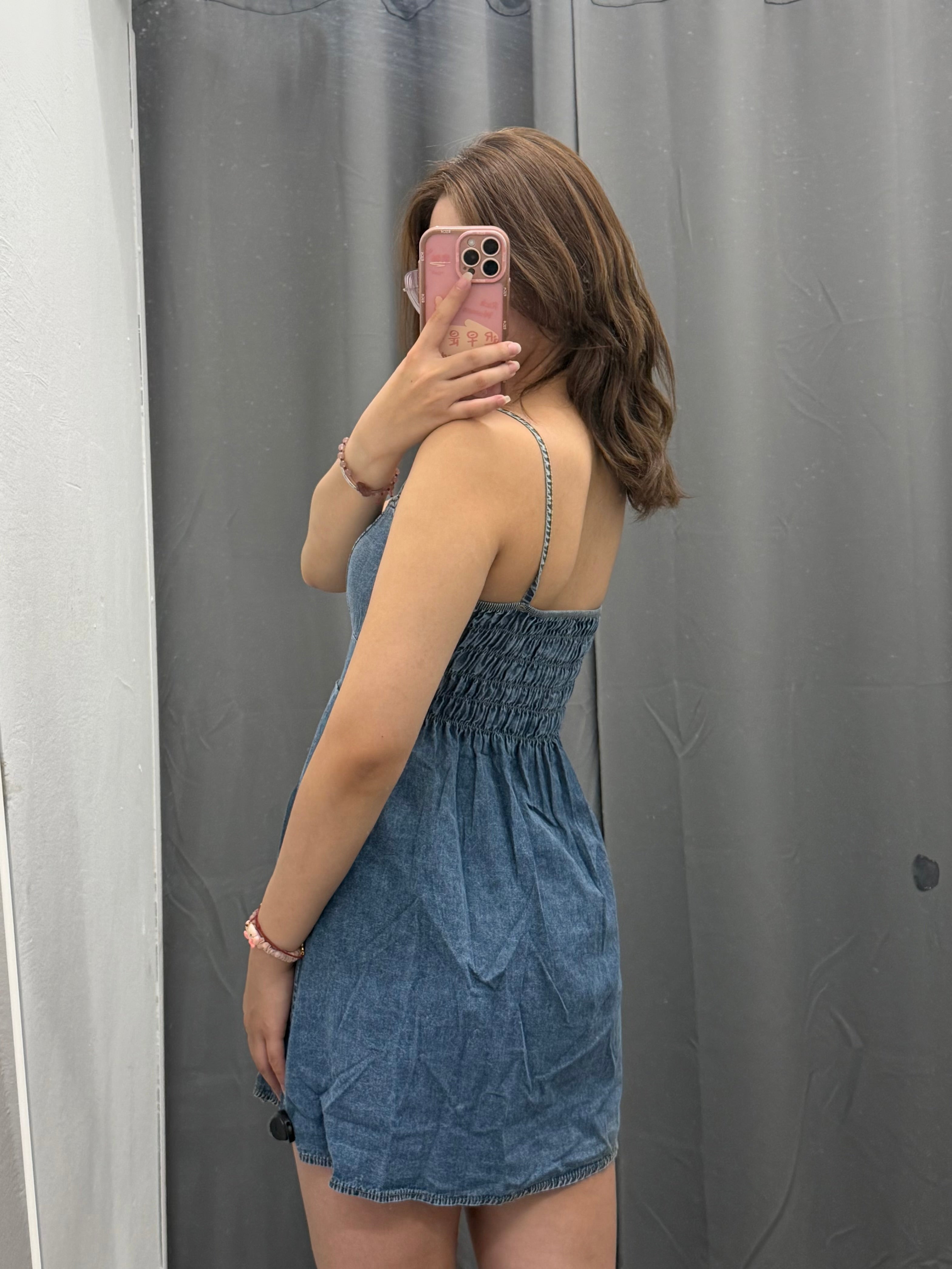 Abito Corto Denim con Zip FGD MODA