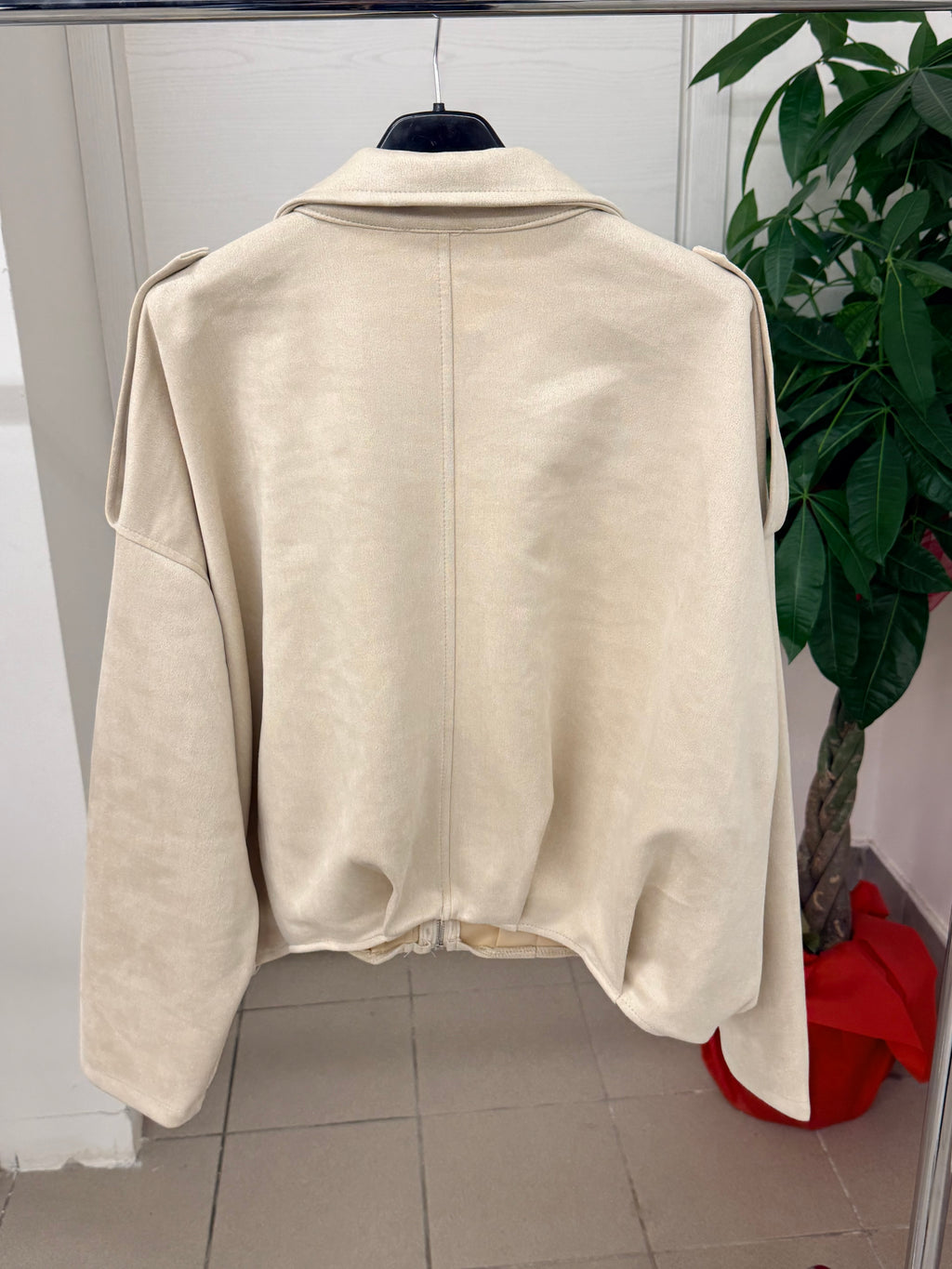 Giacca bomber in camoscio FGD MODA