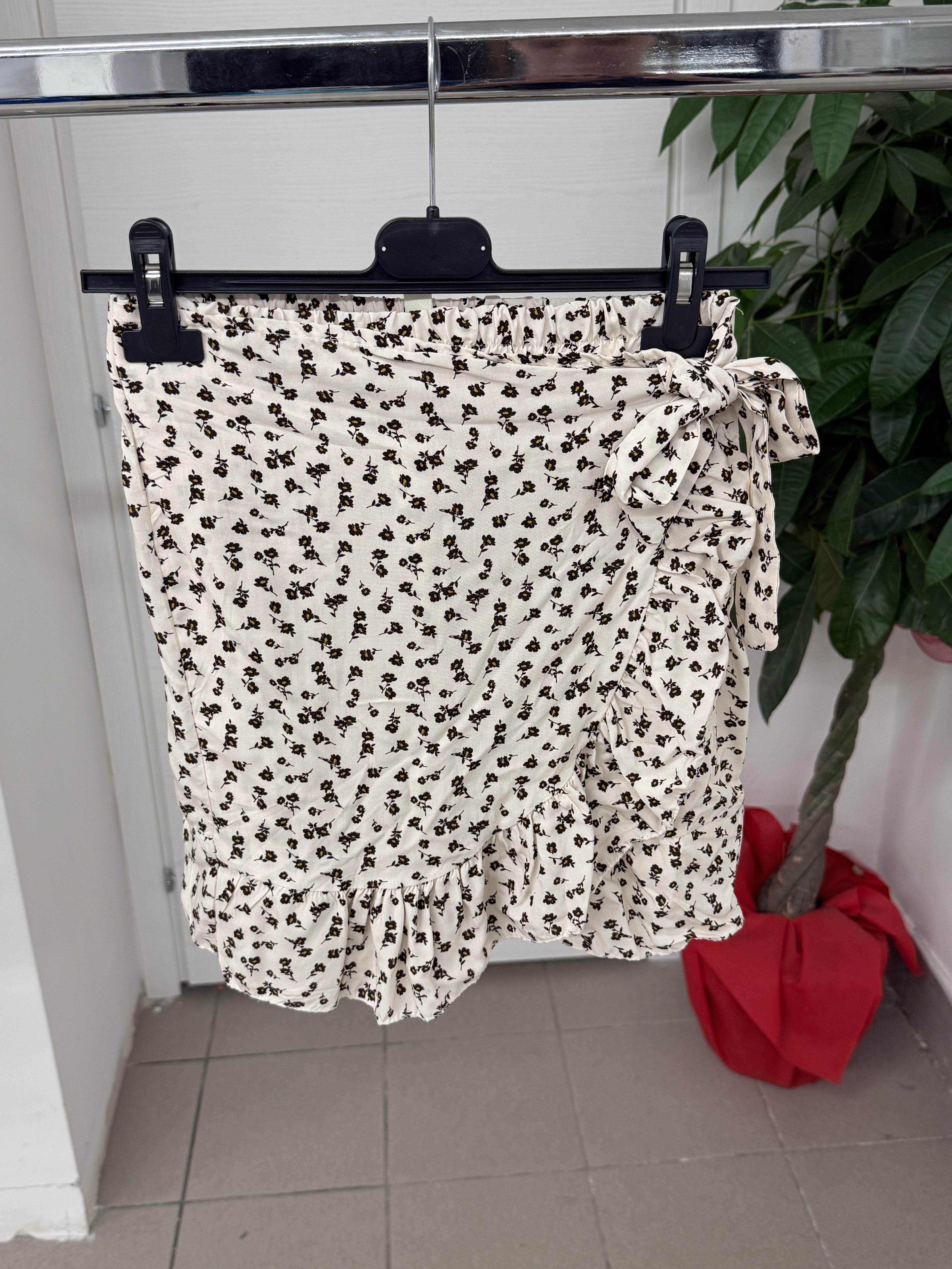 Gonna a Portafoglio 100% Viscosa con Stampe Fiorate FGD MODA