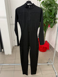 Jumpsuit in lycra con zip e manicotto