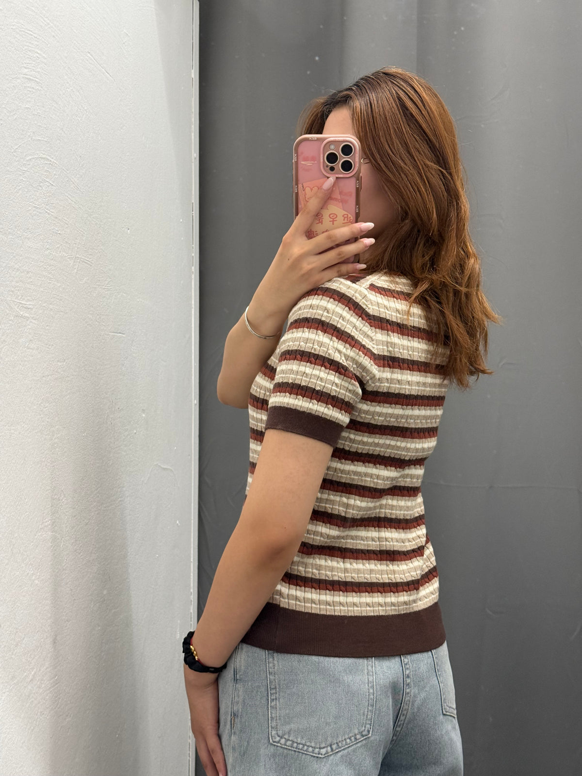 Polo Knit Maniche Corte A Righe FGD MODA
