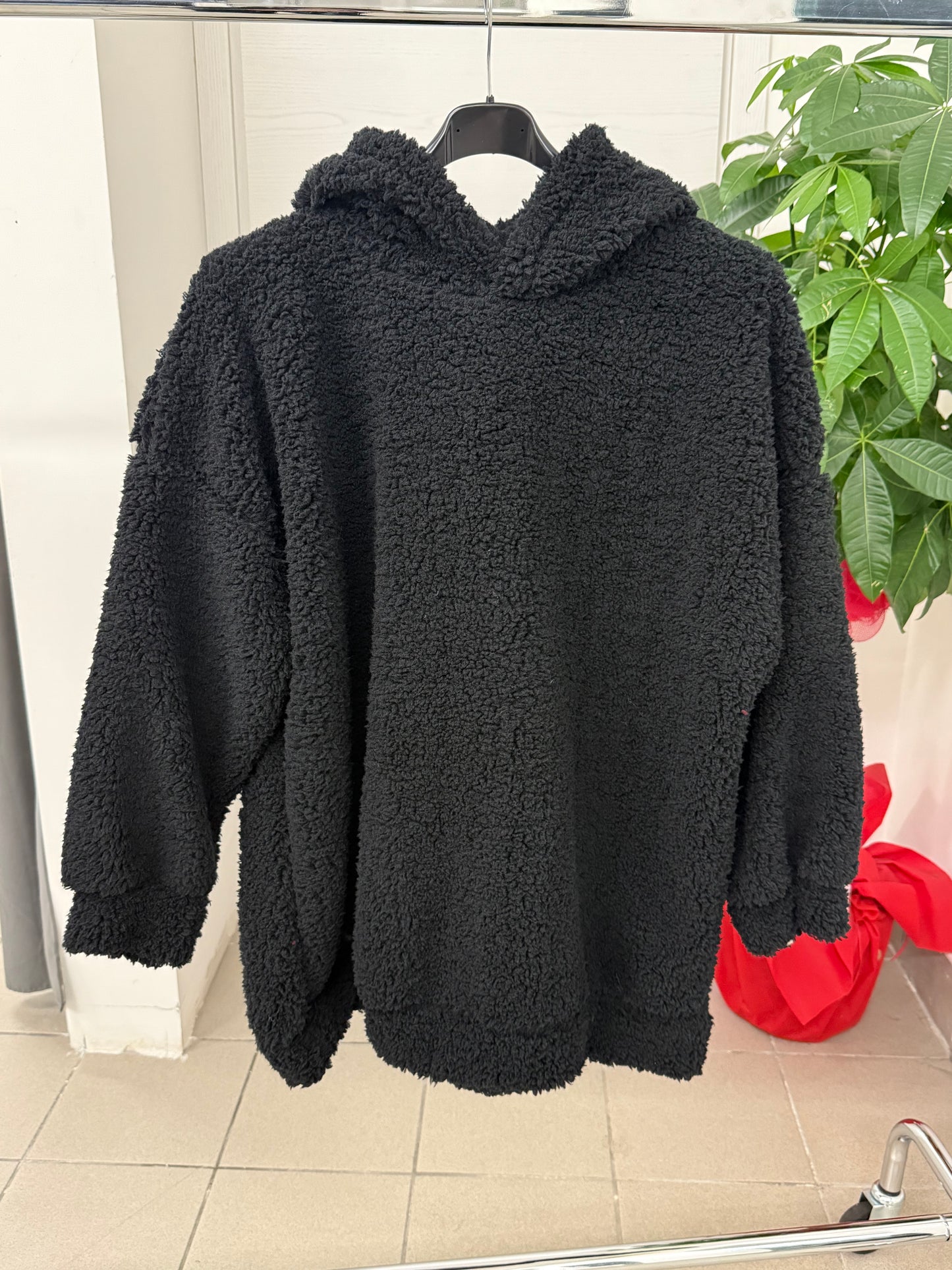 Felpa Teddy con cappuccio