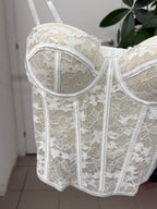 Corsetto in pizzo con mini paillettes FGD MODA