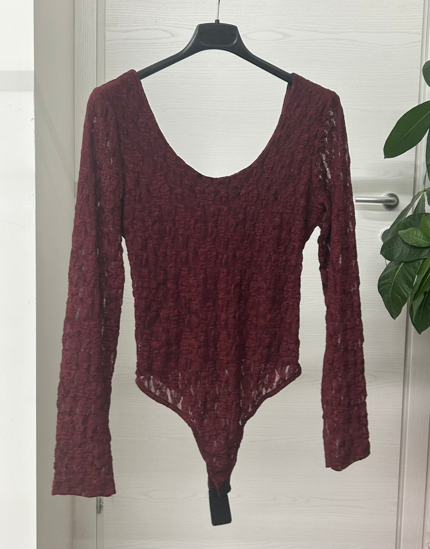 Body in pizzo a maniche lunghe