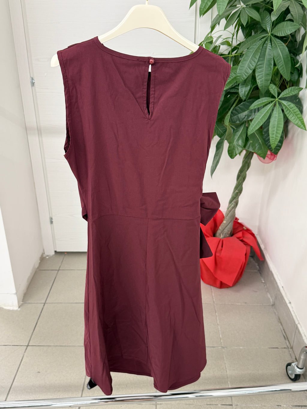 Abito Midi in Viscosa con Fiocco Laterale FGD MODA
