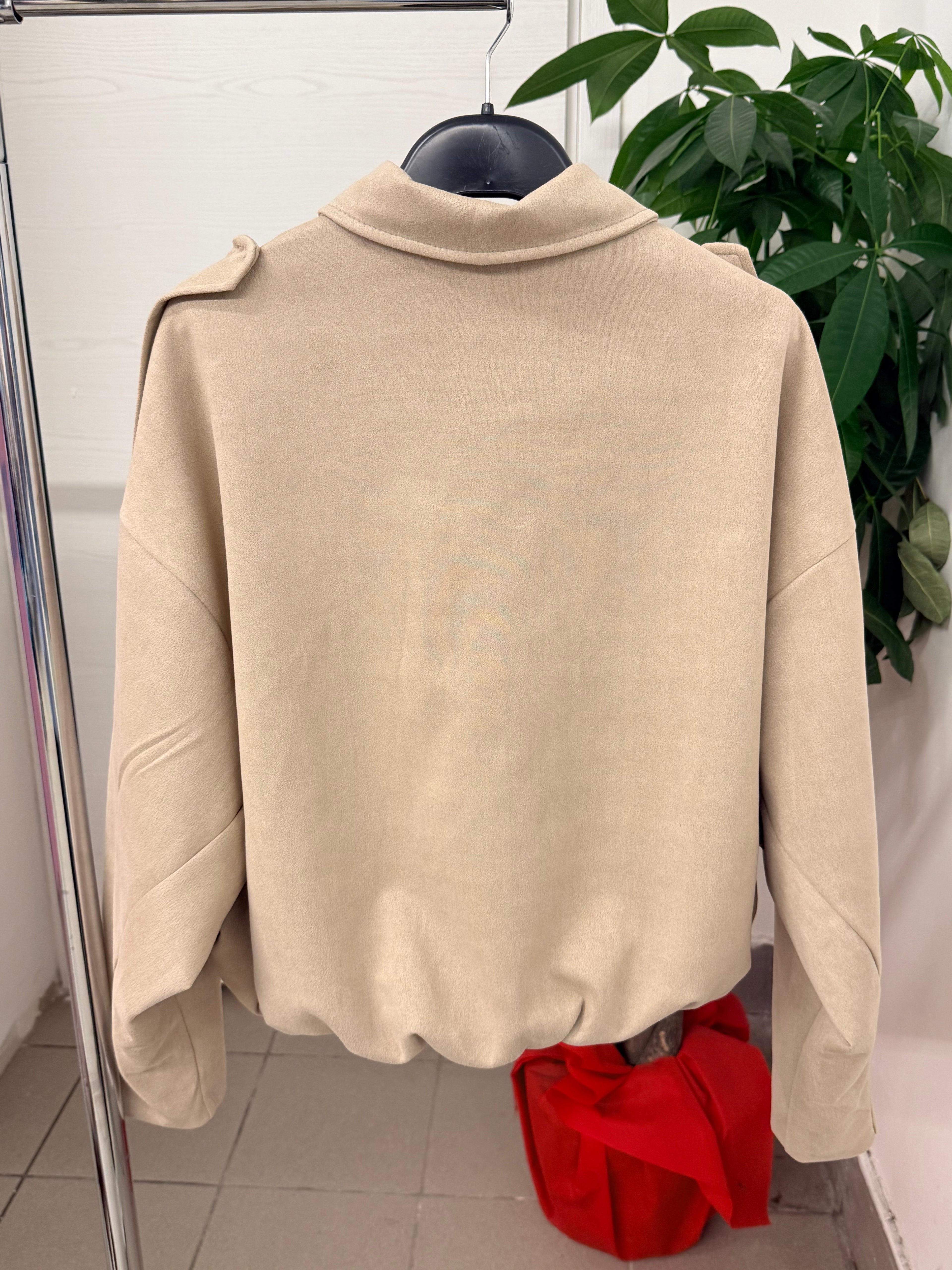 Giacca bomber in camoscio FGD MODA