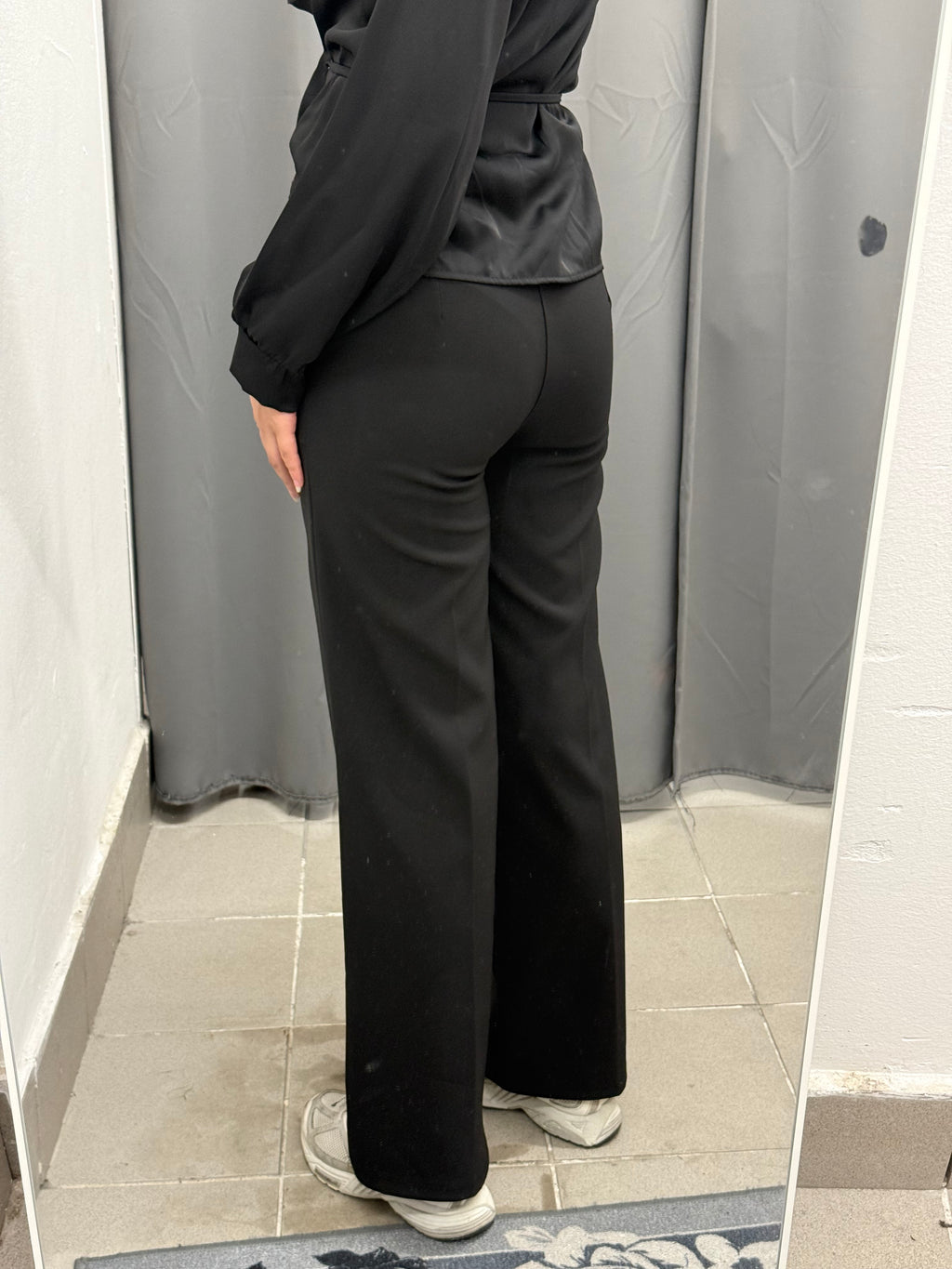 Pantaloni A Palazzo A Vita Media Con Cinta FGD MODA