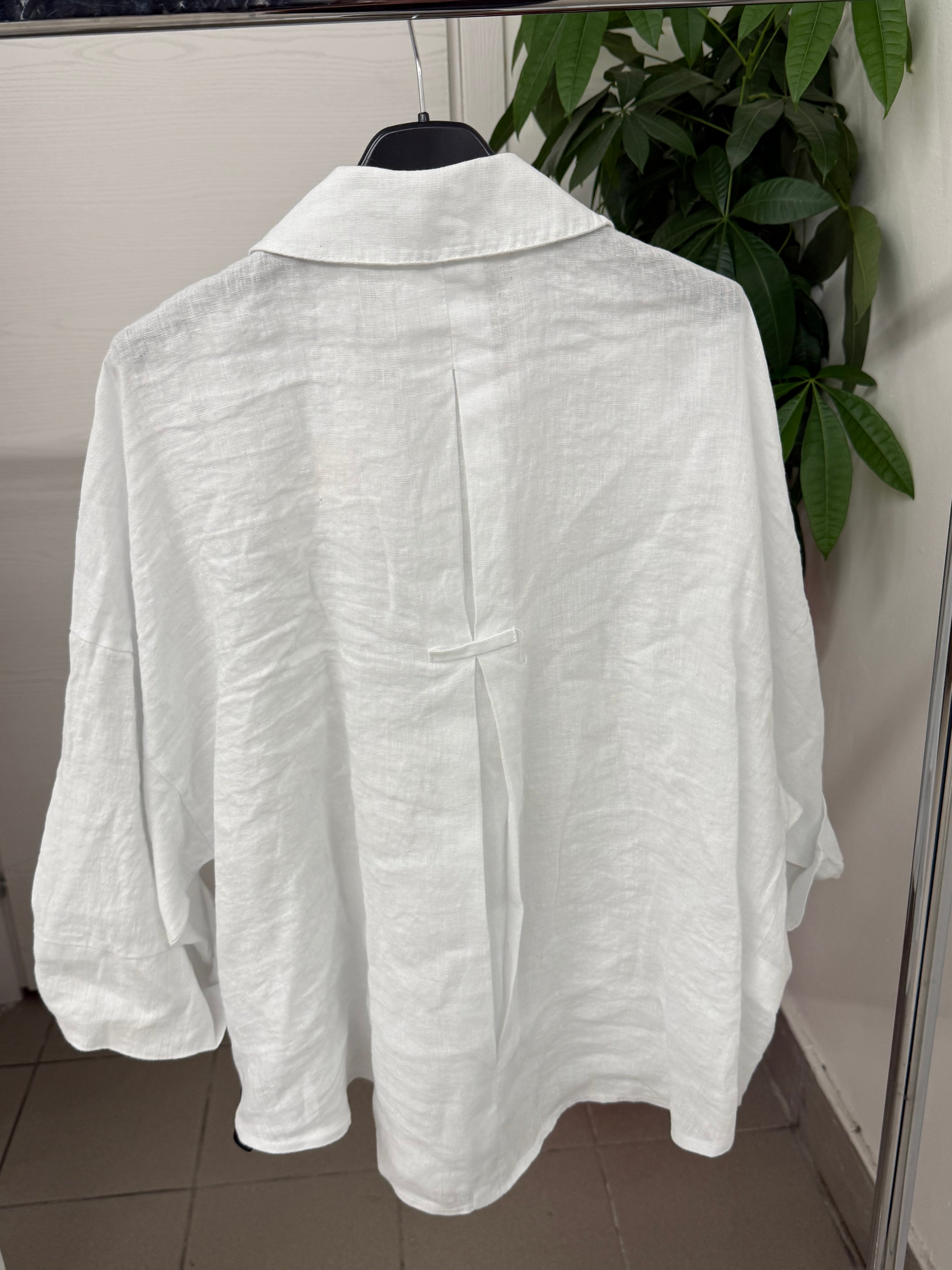 Camicia 100% lino con manica 3/4 FGD MODA
