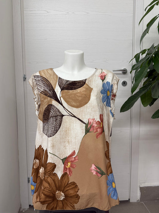 Canotta con fiori FGD MODA