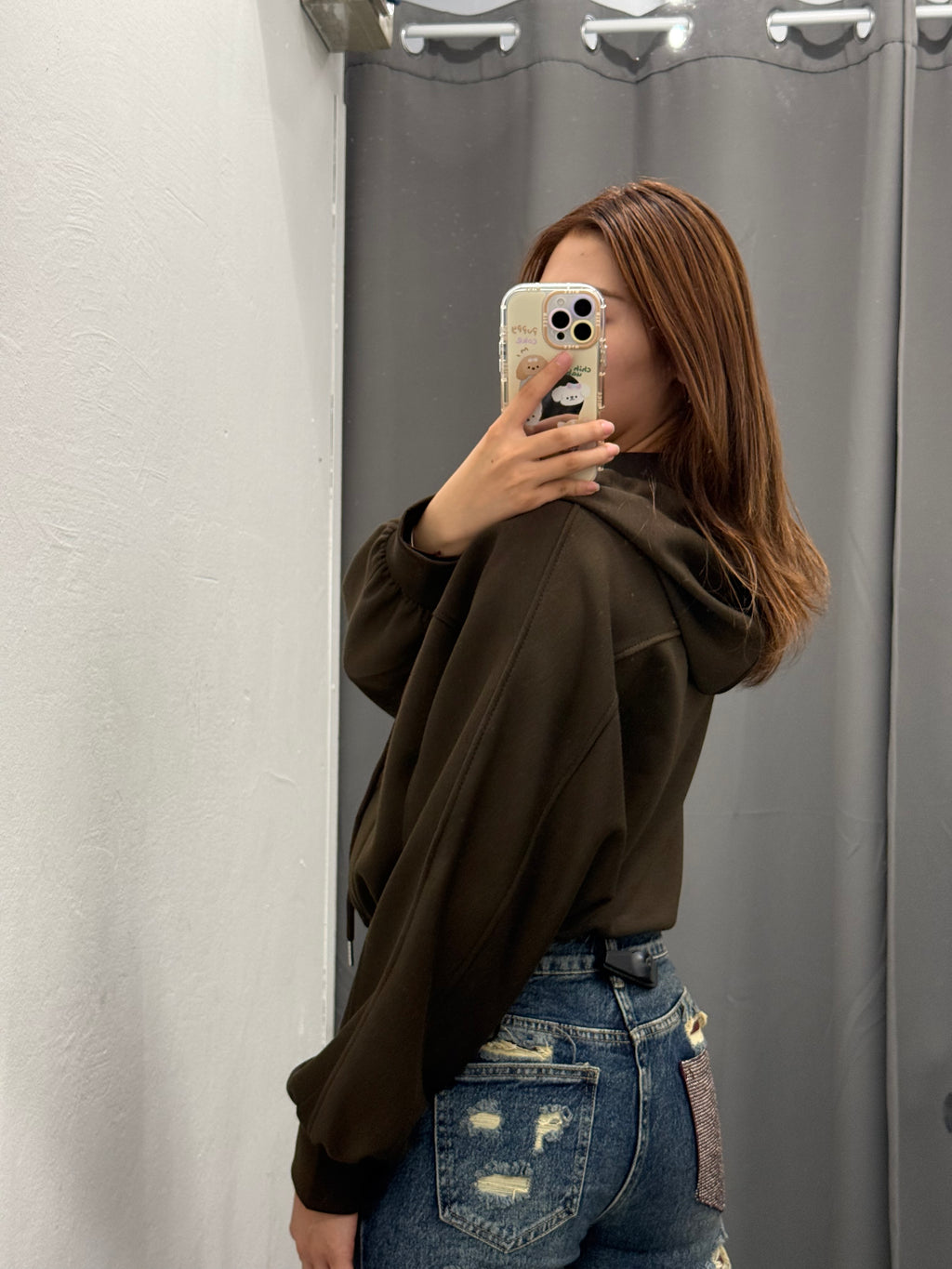 Felpa Crop Over Fit Con Cappuccio E Coulisse FGD MODA