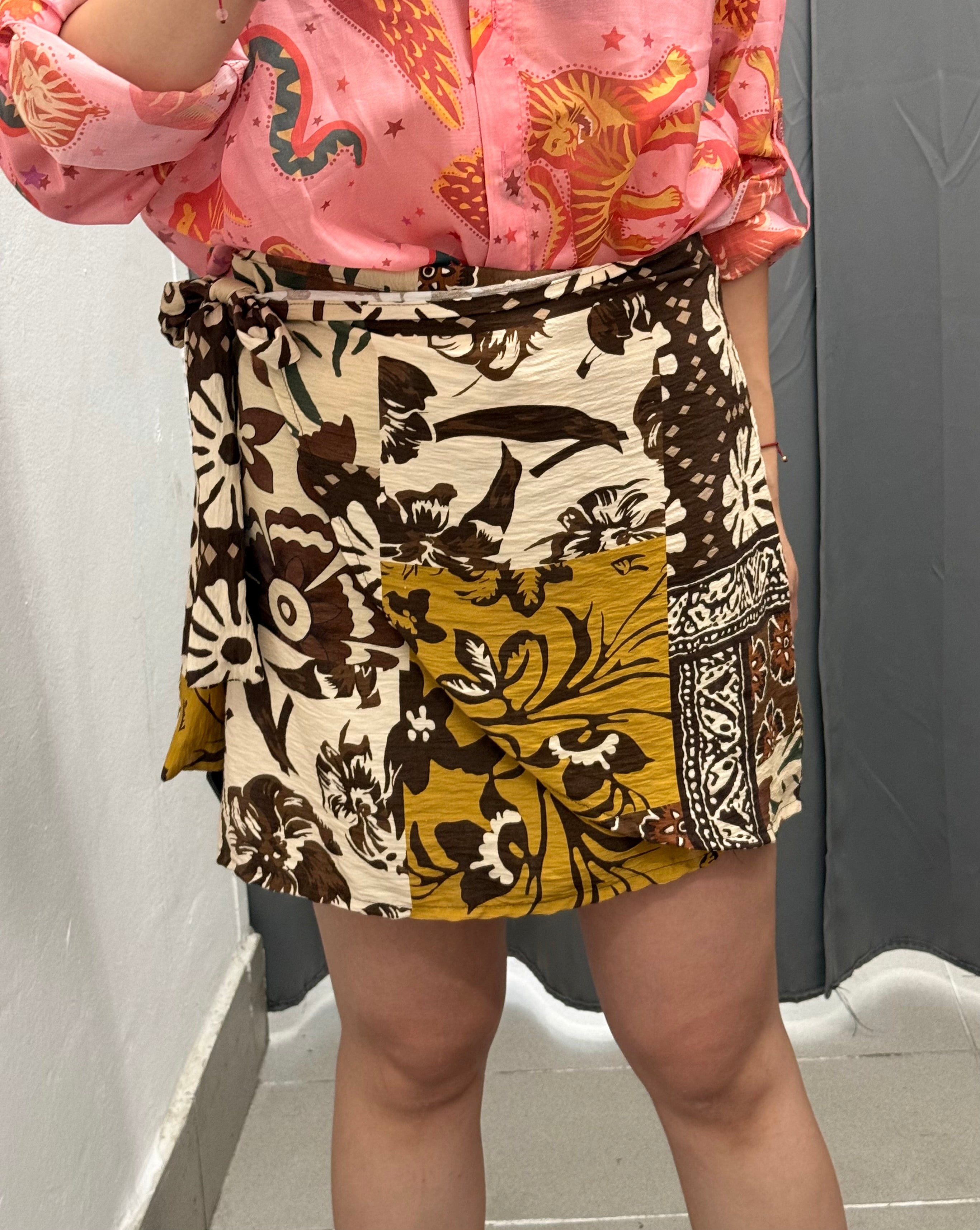 Gonna Pareo 100% Viscosa a Fantasia FGD MODA