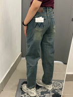 Jeans Barrel Sabbiato Fino A Taglia 52 G381 FGD MODA