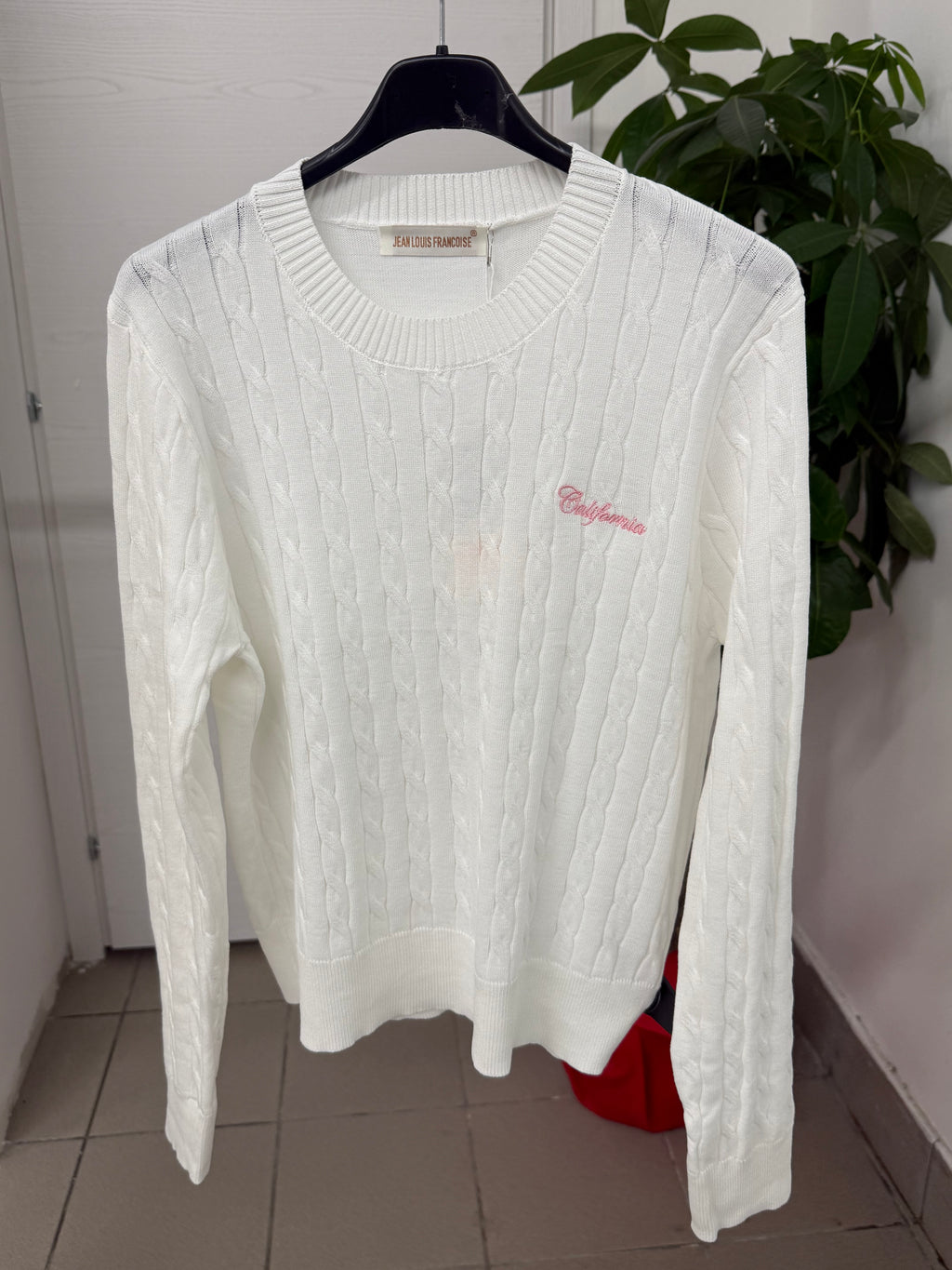 Maglia con intreccio con scritta