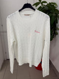 Maglia con intreccio con scritta