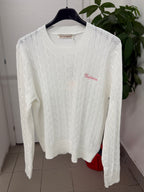 Maglia con intreccio con scritta