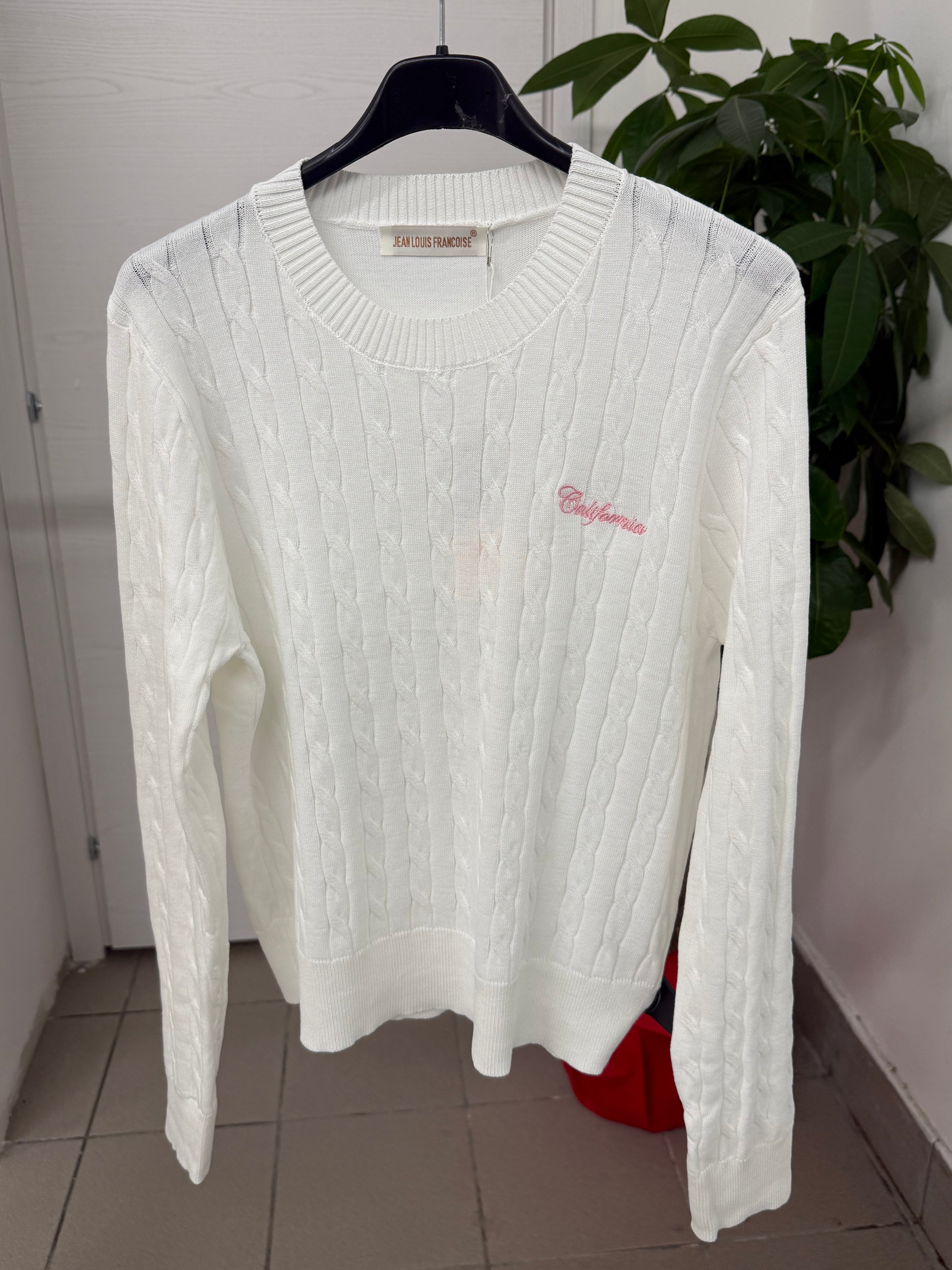 Maglia con intreccio con scritta