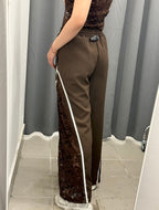 Pantaloni balloon con taglio in pizzo FGD MODA