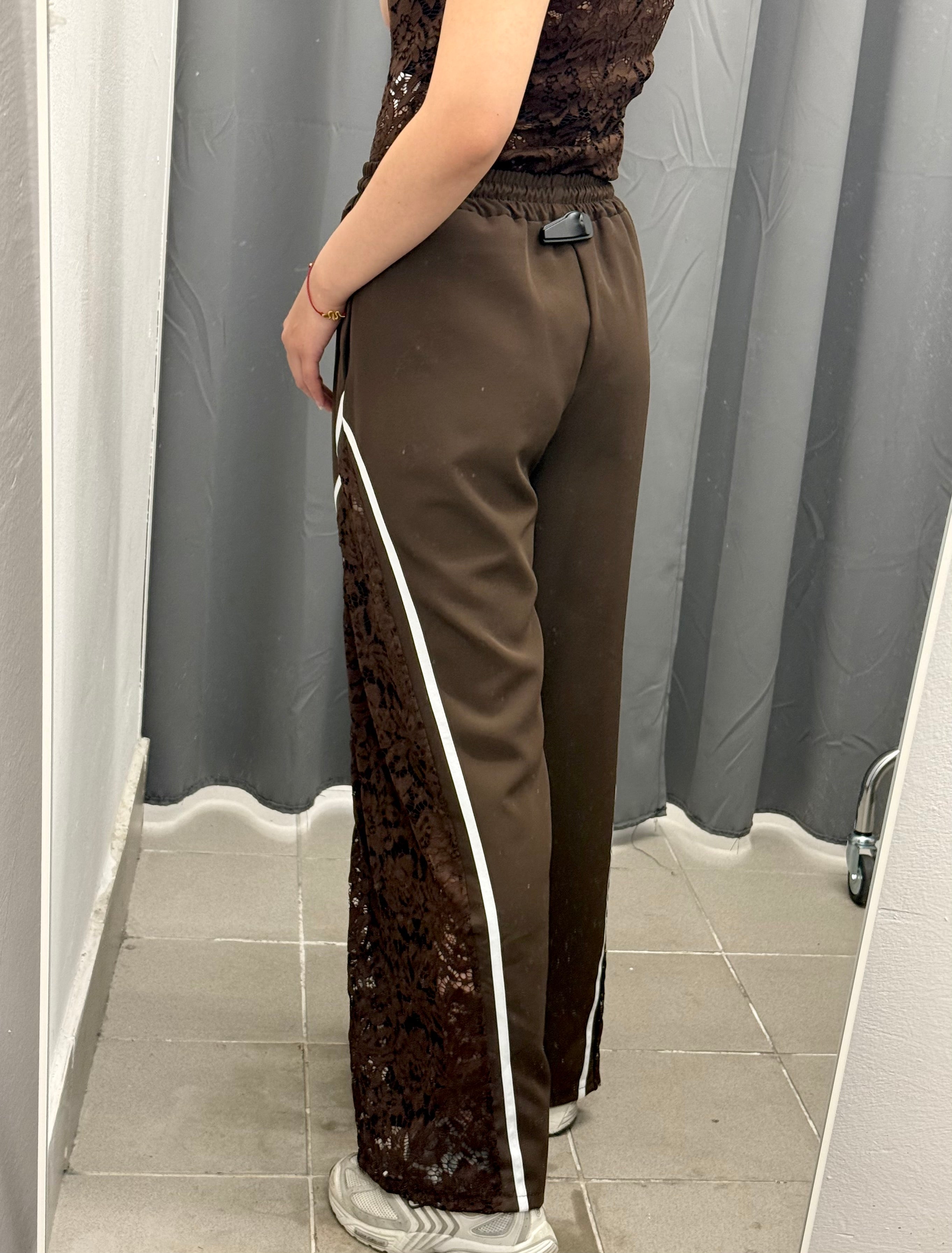 Pantaloni balloon con taglio in pizzo FGD MODA