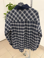 Camicia scozzese con collo in velluto FGD MODA