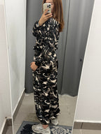 Set Coordinato Militare Felpa Con Zip E Pantaloni Con Polsini Con Strisce Laterali FGD MODA