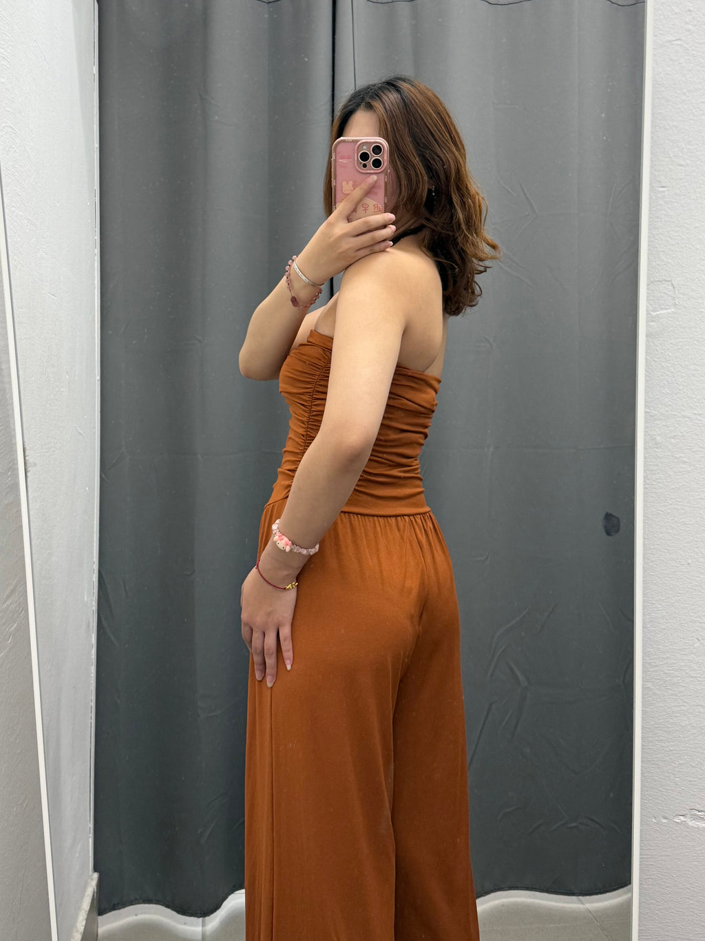 Jumpsuit in viscosa con arricciatura sui lati FGD MODA
