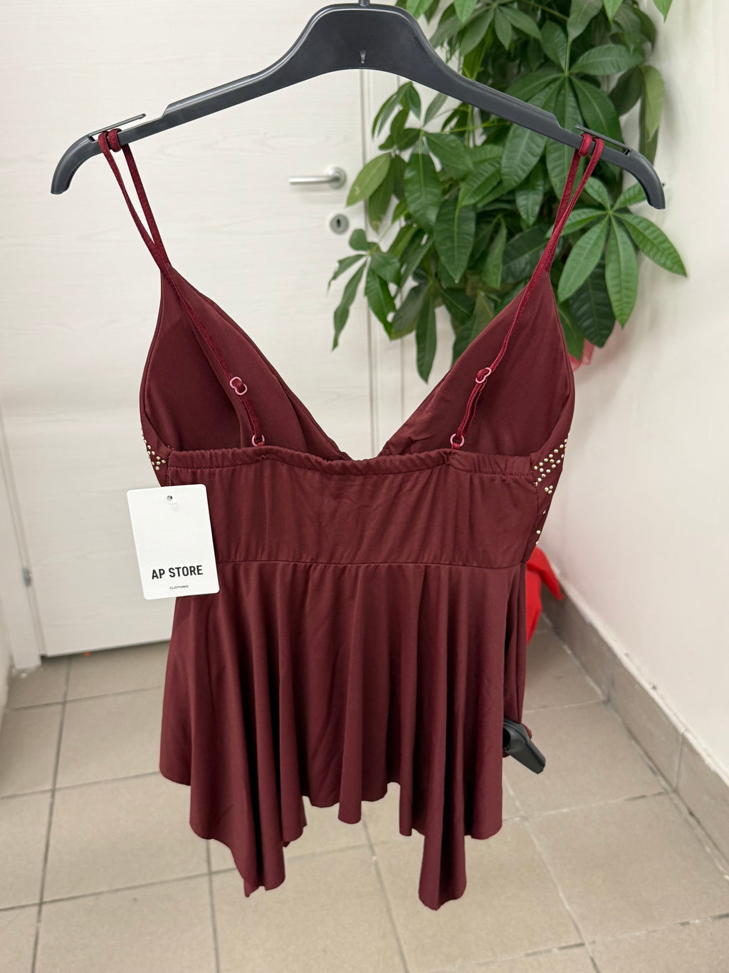 Top a spalline con borchie FGD MODA