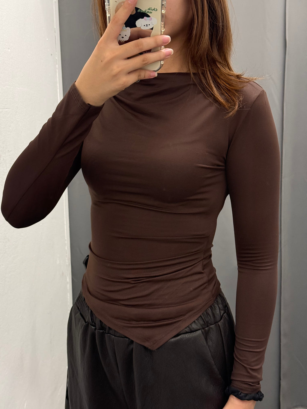 Maglietta In Lycra Con Arricciatura E Taglio Laterale FGD MODA