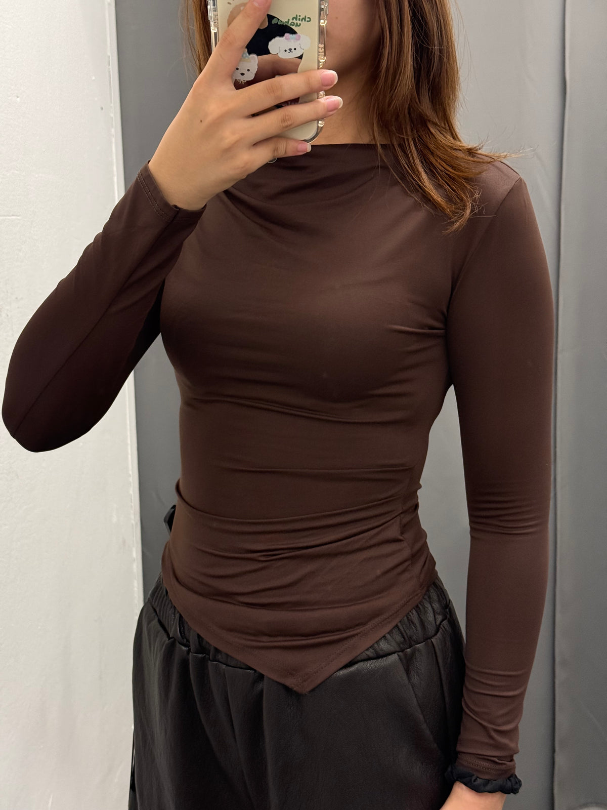 Maglietta In Lycra Con Arricciatura E Taglio Laterale FGD MODA