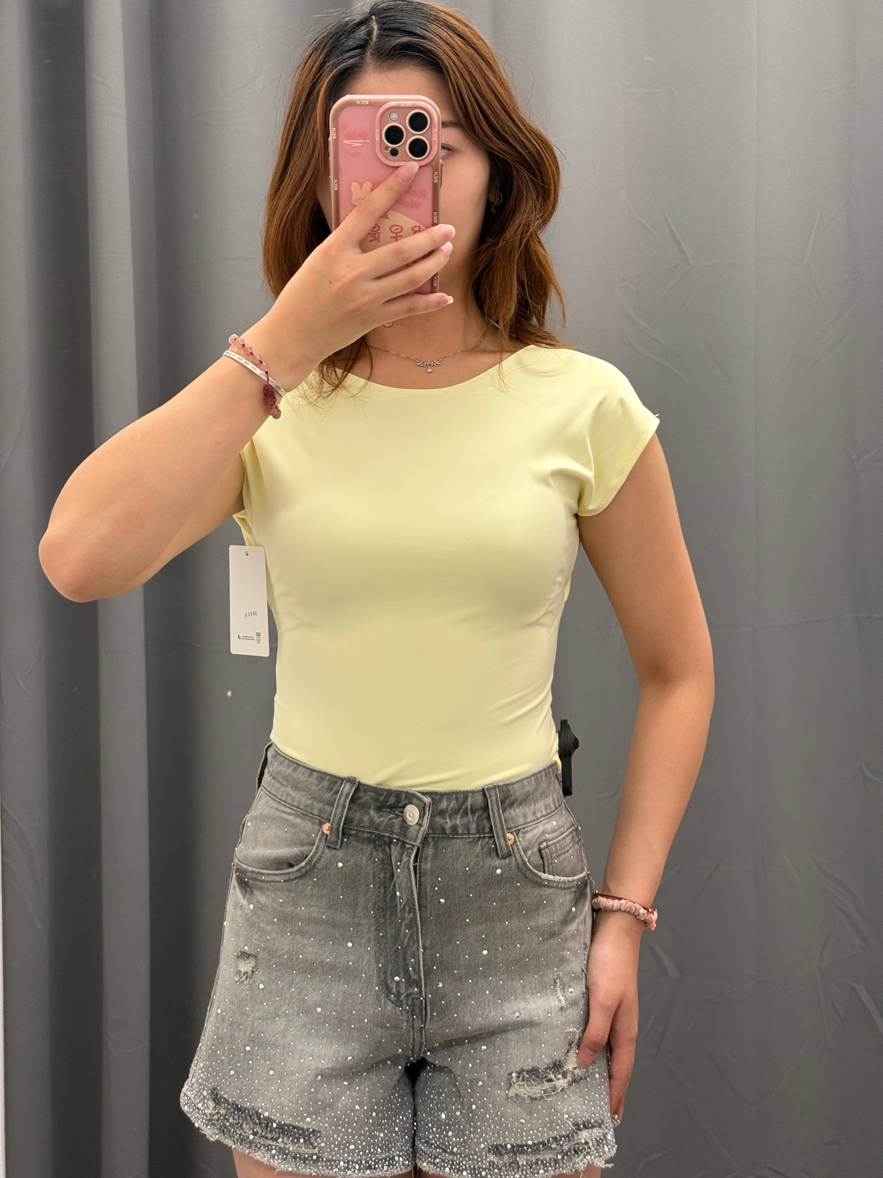 Maglietta dolman in lycra crop backless FGD MODA