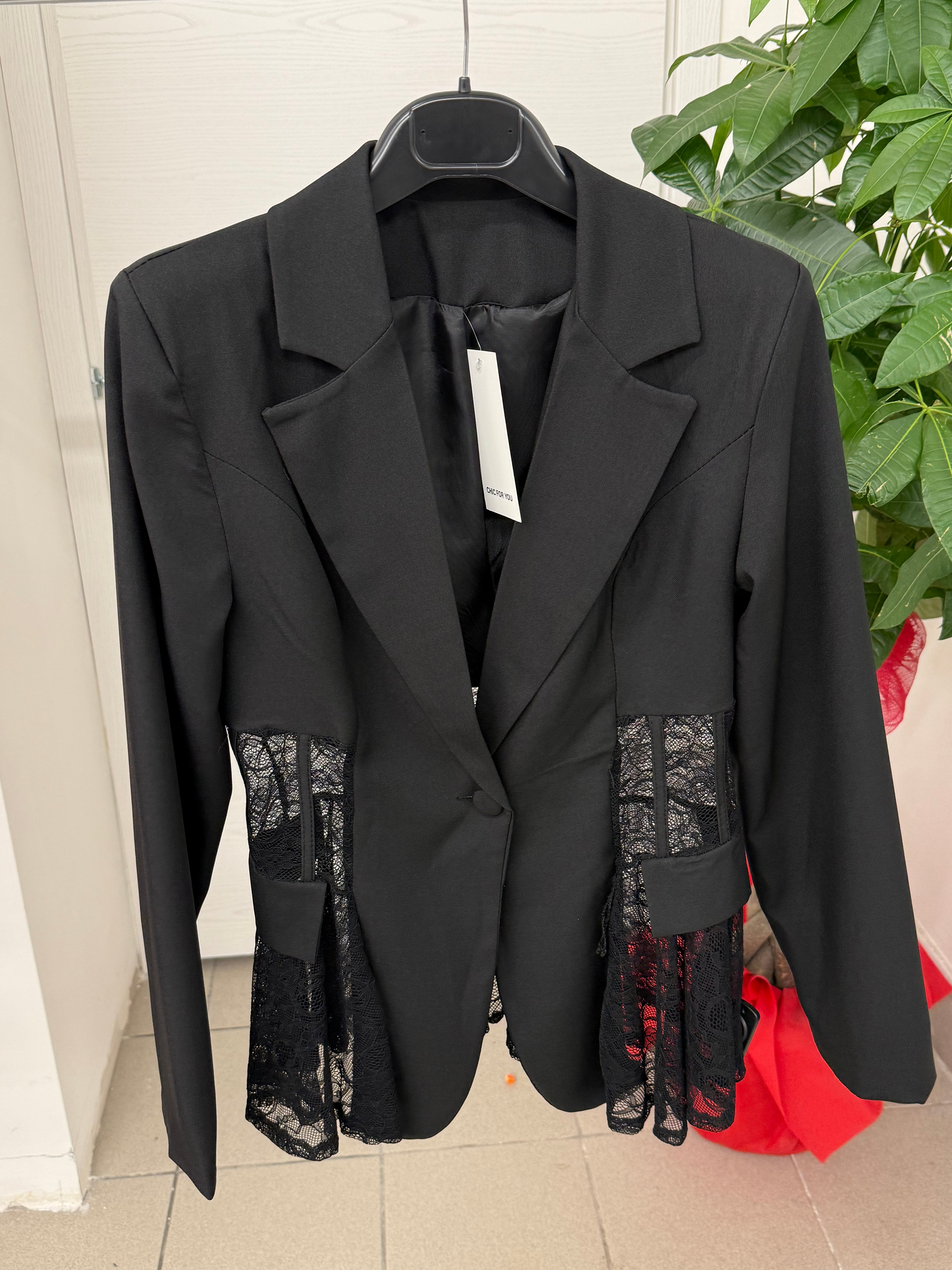 Giacca Blazer con pizzo