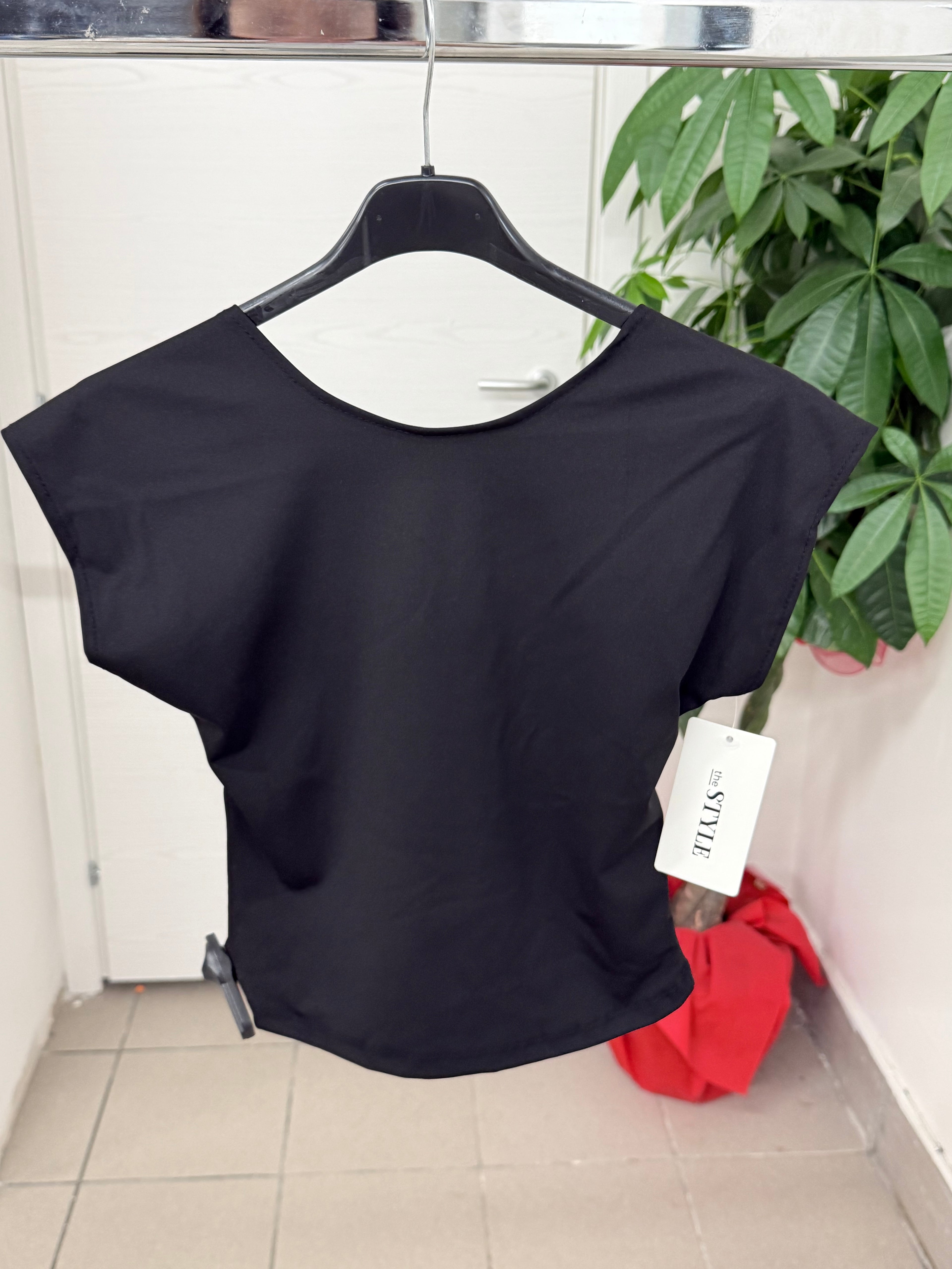 Maglietta dolman in lycra crop backless FGD MODA