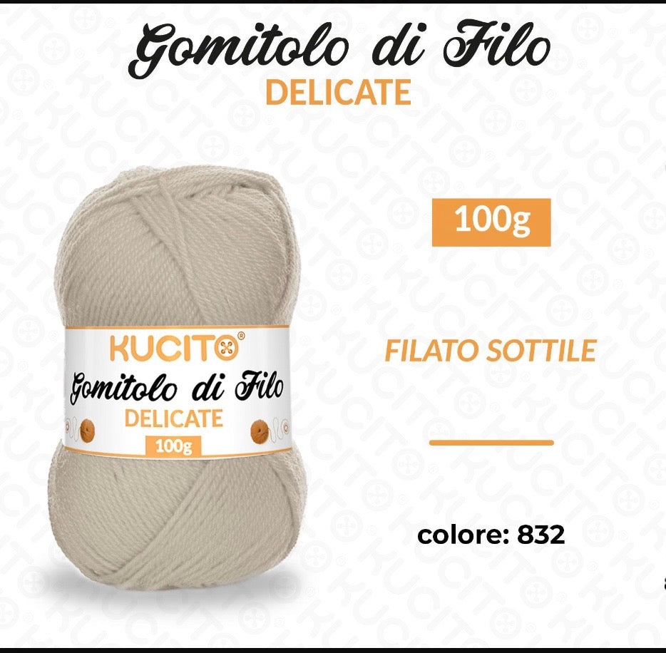 Gomitolo di filo DELICATE 100g FGD MODA
