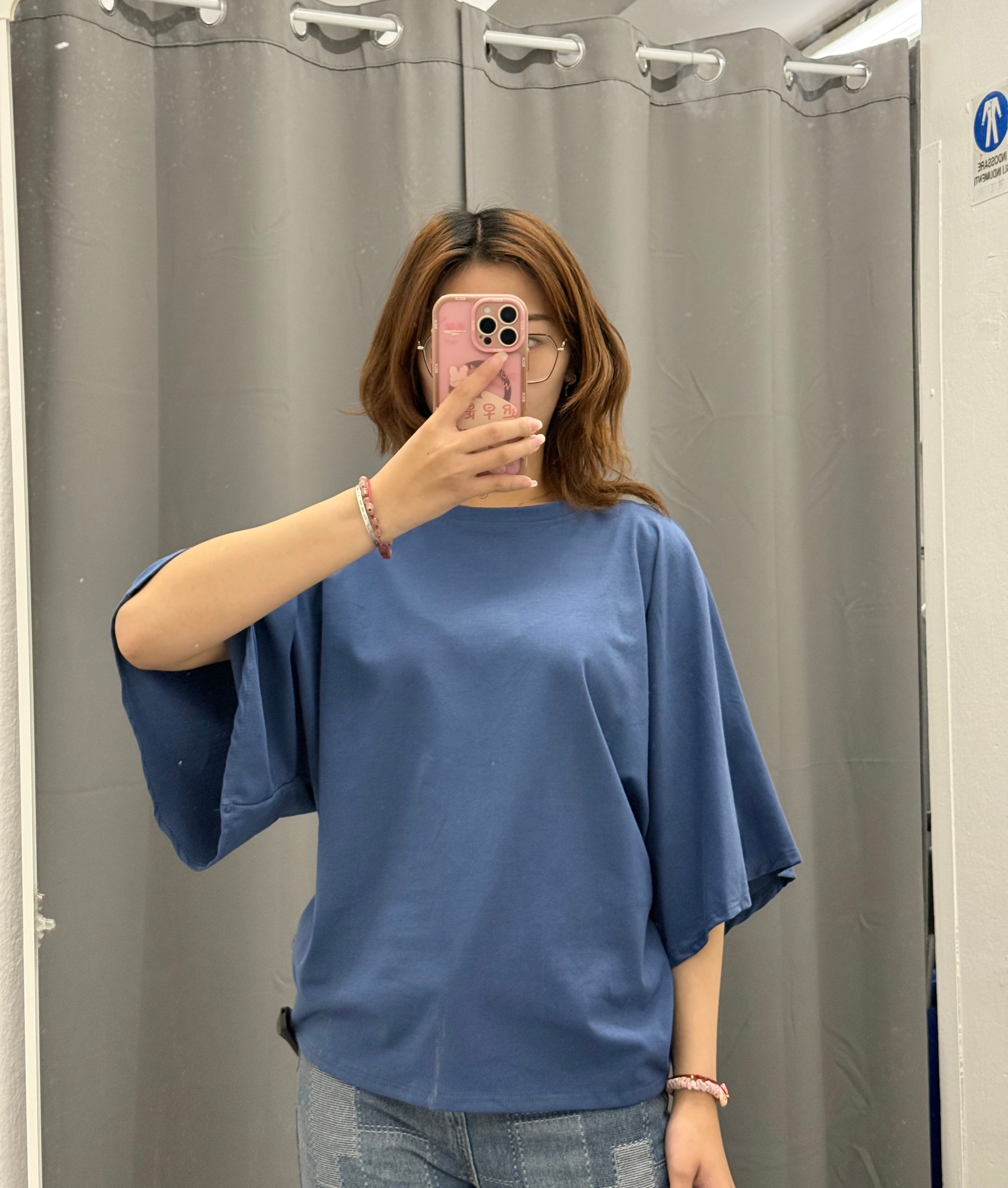 T-shirt in cotone over fit con maniche larghe FGD MODA