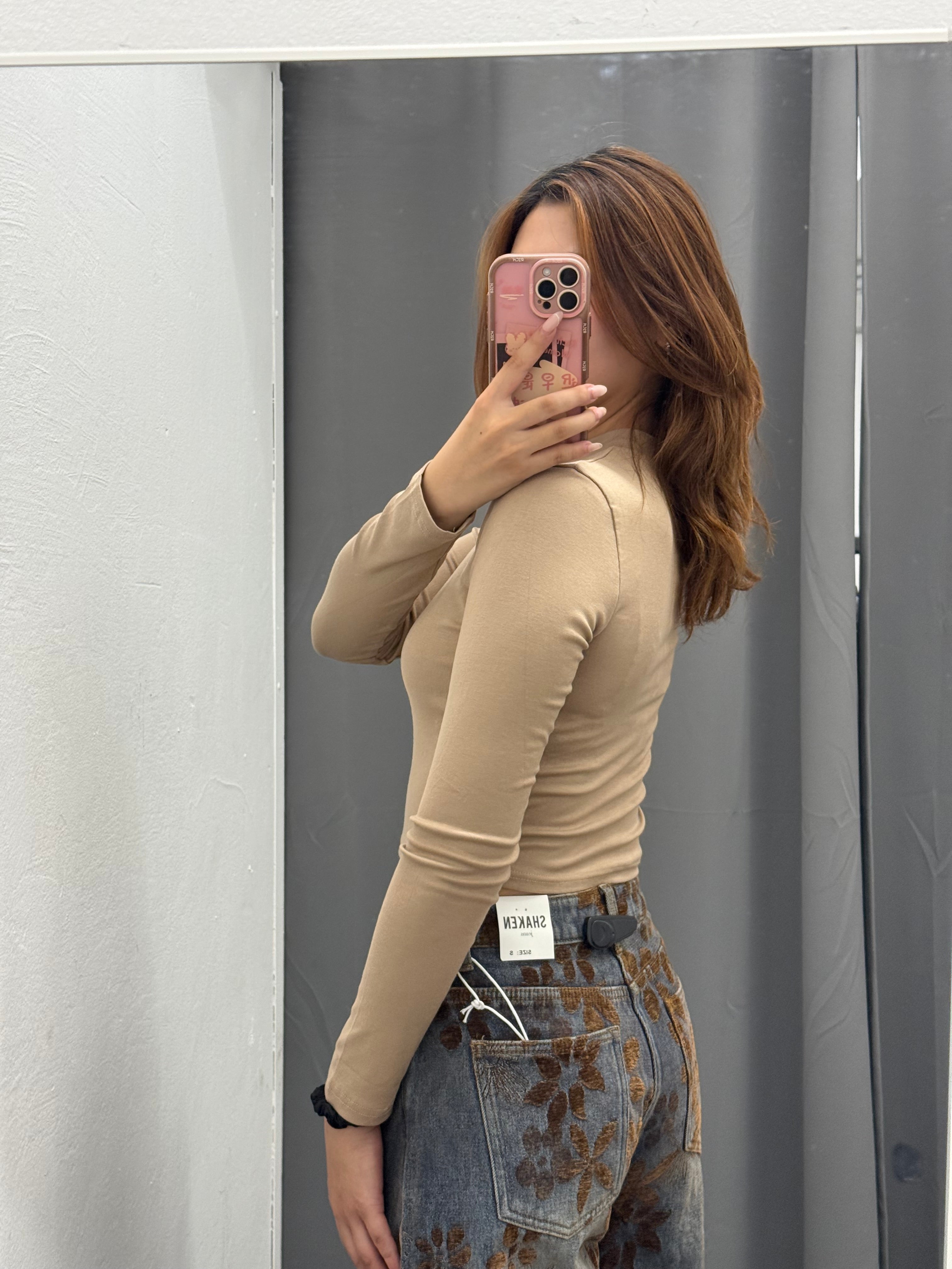 Maglietta Basic Crop Con Collo A Lupetto FGD MODA