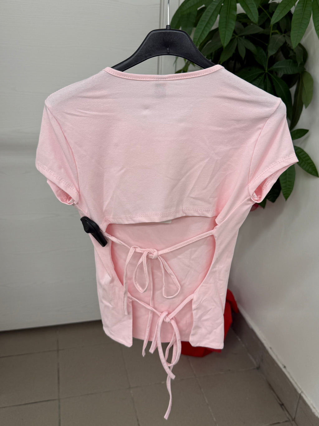 T-shirt in cotone con lacci sul retro FGD MODA