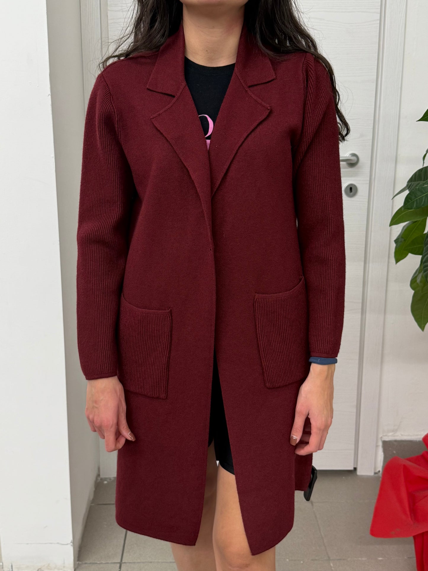 Cappotto lungo tinta unita