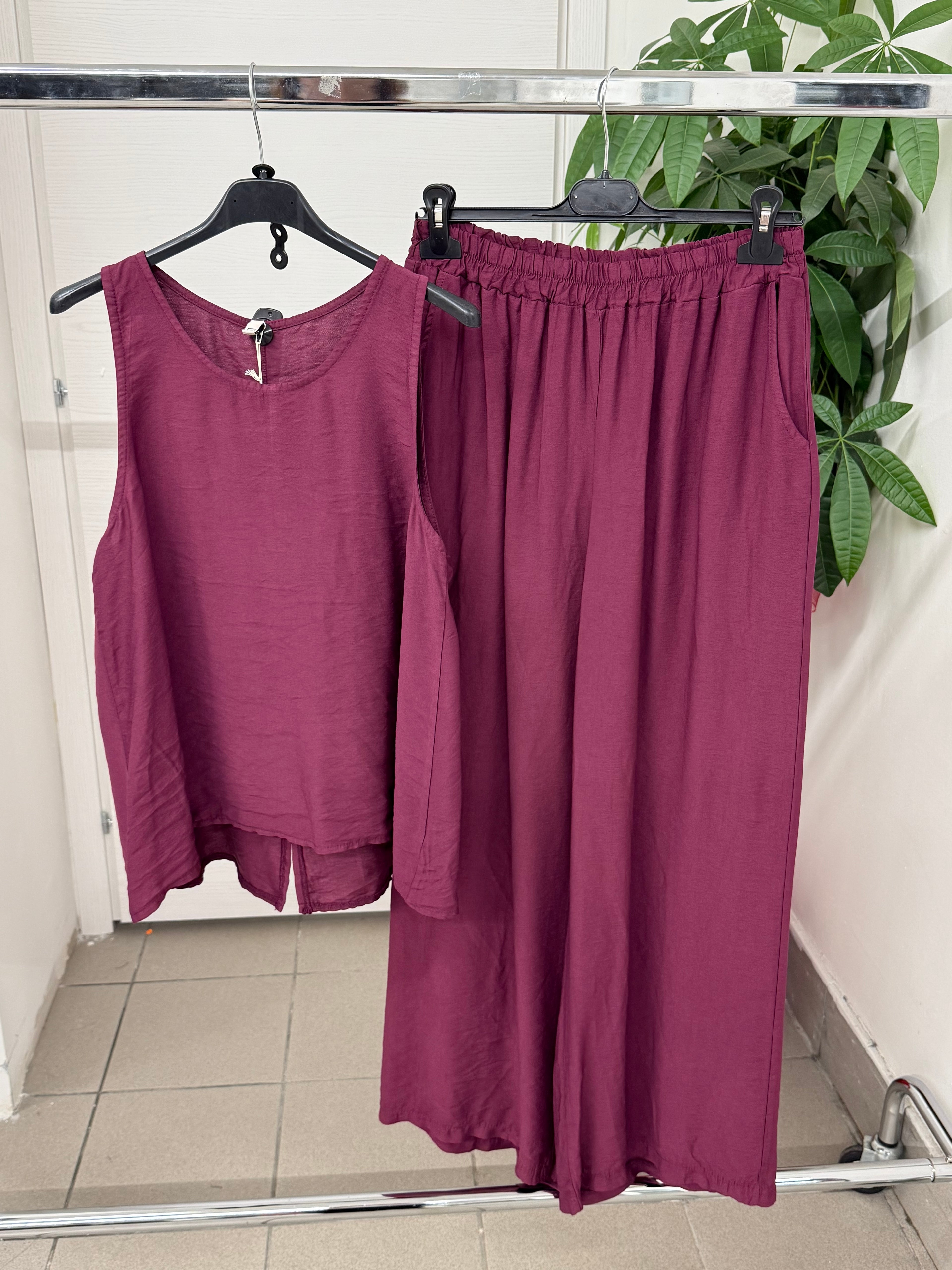 Set coordinato Canotta e Pantaloni a palazzo FGD MODA
