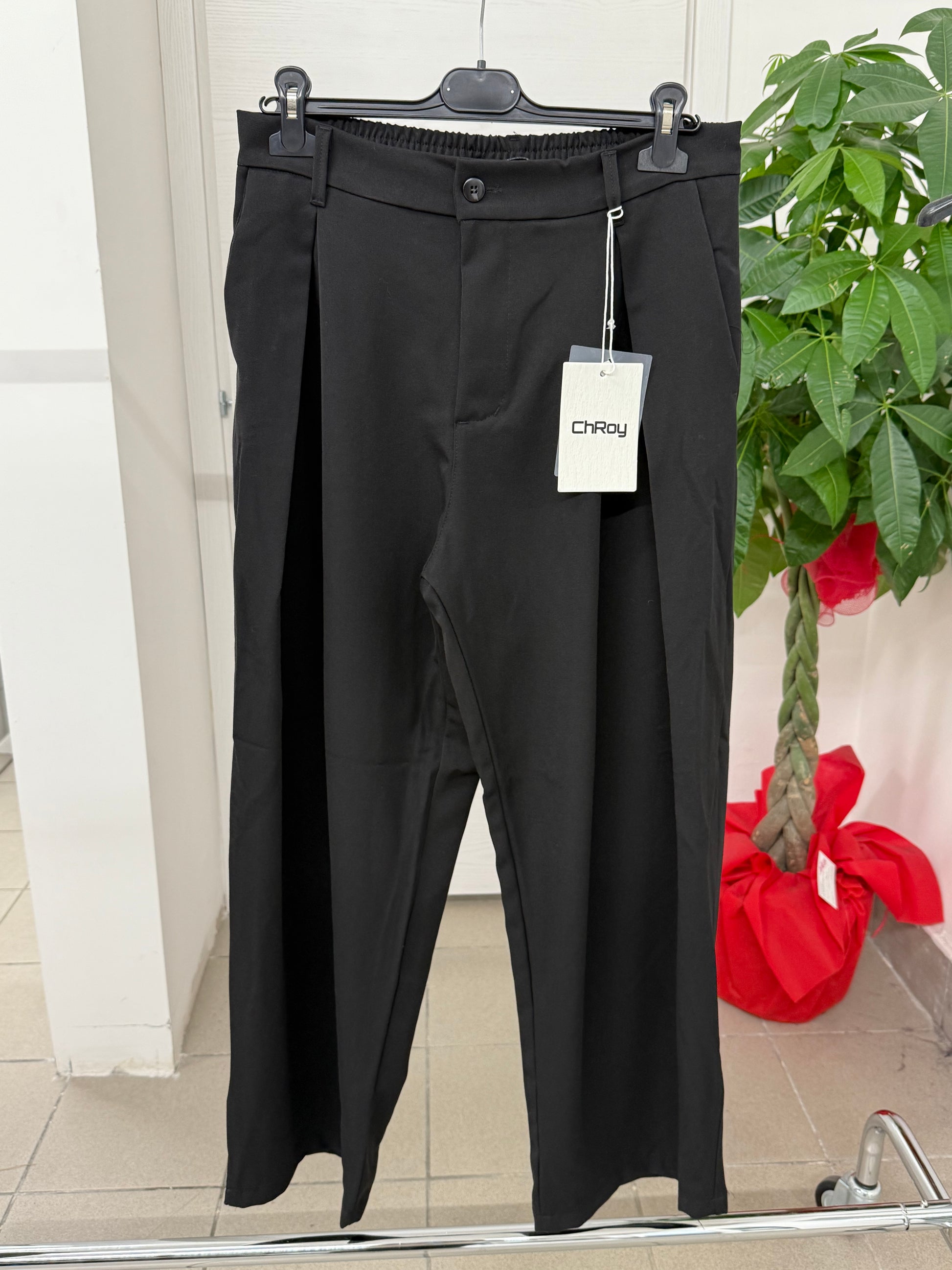 Pantaloni a gamba larga tinta unita ChRoy FGD MODA