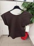 Maglietta dolman in lycra crop backless FGD MODA