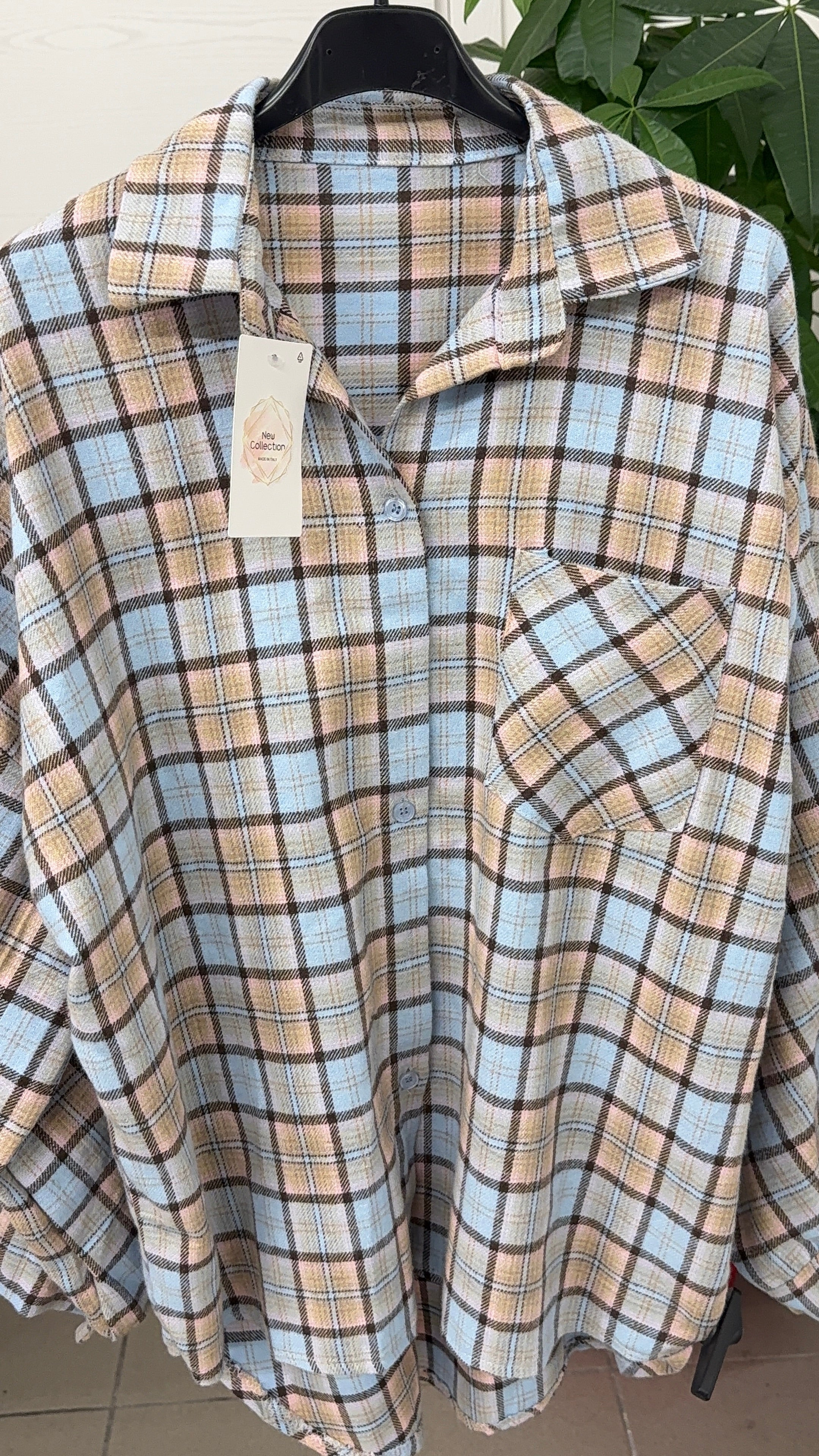 Camicia scozzese con taschino FGD MODA