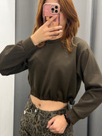 Felpa Crop Con Coulisse FGD MODA