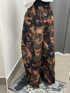 Pantaloni Barrel Militari Con Pieghe In Vita E Pence FGD MODA