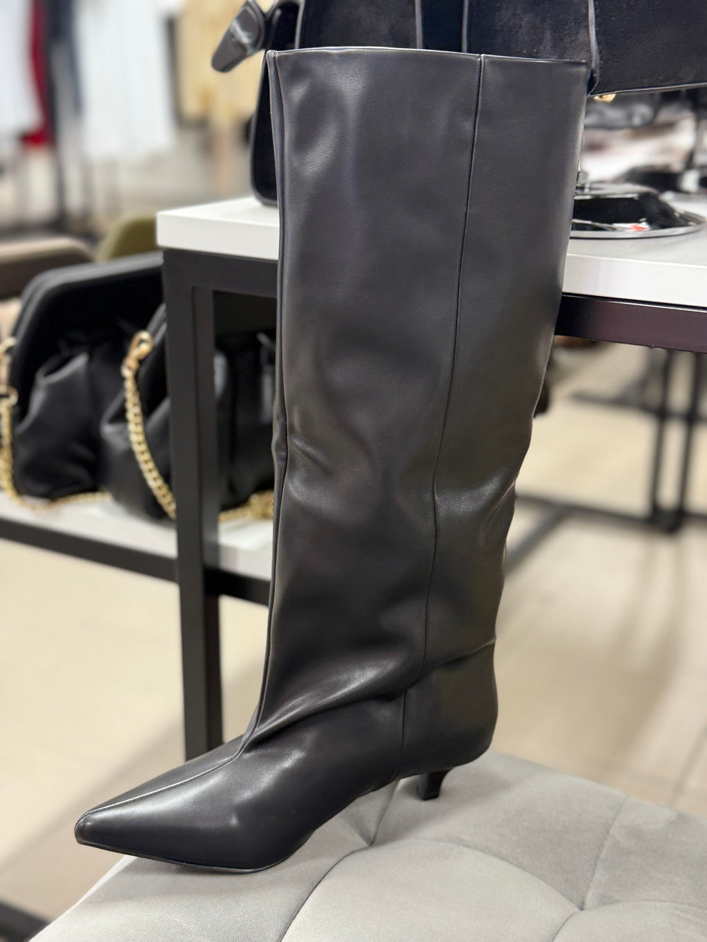 Stivali in ecopelle alti tacco 3cm FGD MODA