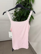Canotta in lycra con spalline in pizzo FGD MODA
