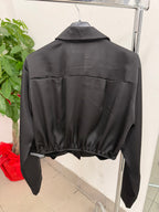 Camicia raso crop con elastico FGD MODA