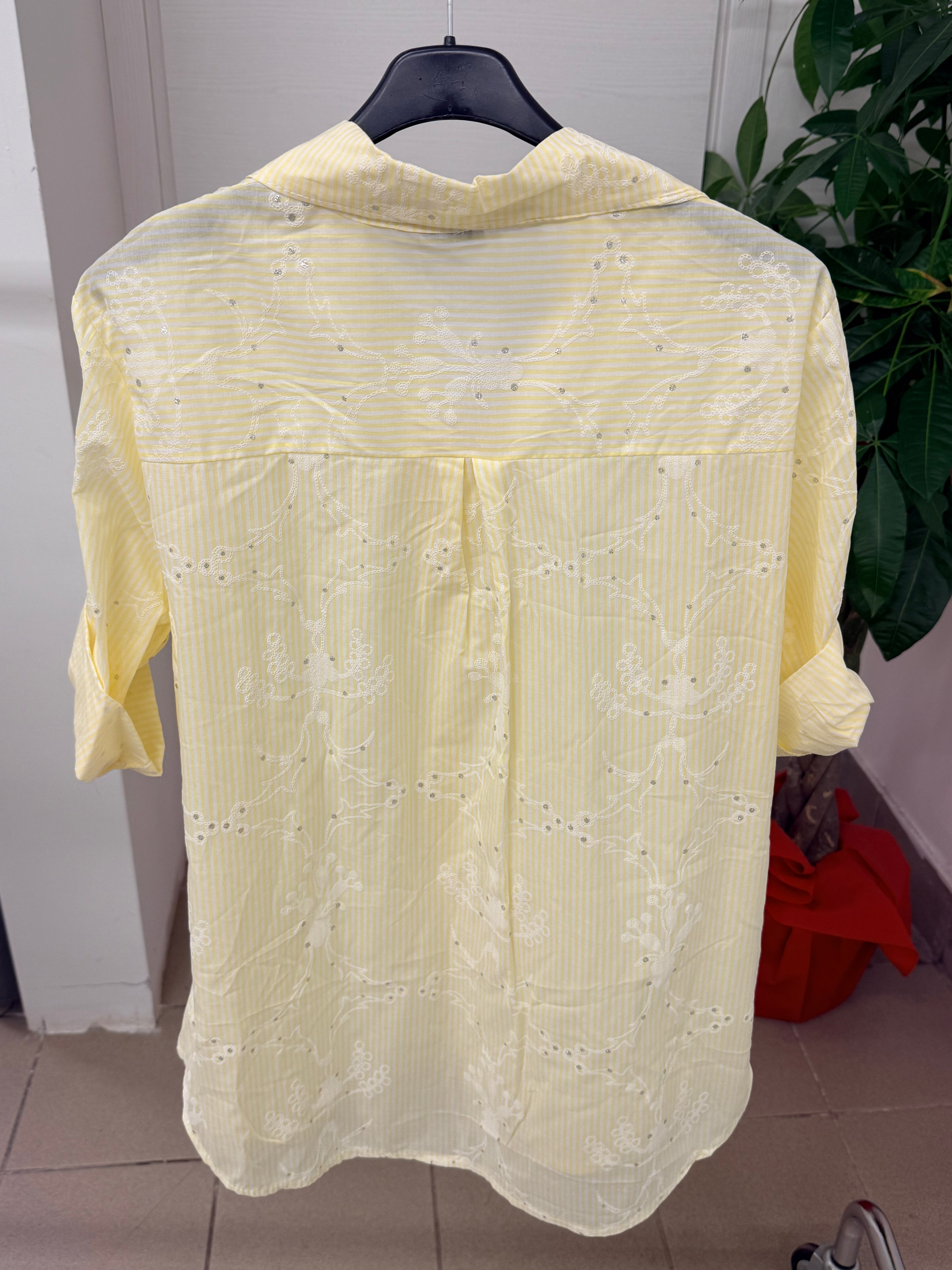 Blusa a righe con brillantini FGD MODA