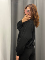 Felpa Over Fit Con Zip FGD MODA