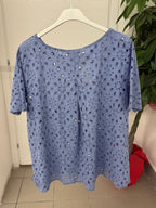Maglietta in cotone forata FGD MODA