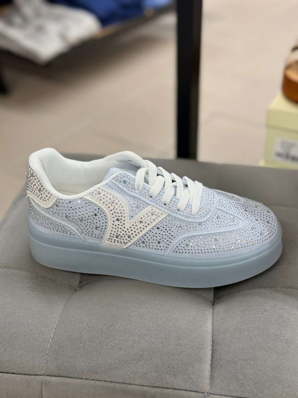 Sneakers brillantinati con platform alta FGD MODA