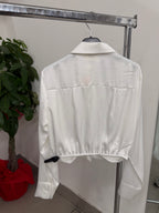Camicia raso crop con elastico FGD MODA